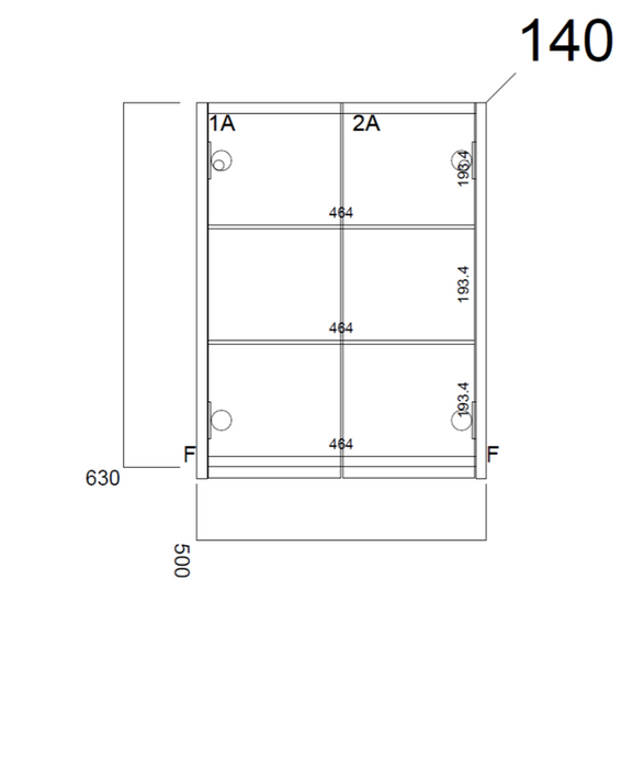 Kartell K-VIT Purity 500mm Mirror Cabinet- Silver Oak (PSO500MIR)