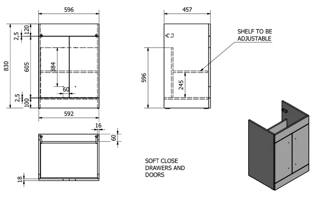 Kartell K-VIT Matrix 2 Door L Shaped Furniture Pack 1100mm Left Hand - Silver Oak (PS0600DO-PS0505MA-FUR430NEW-ACC001N)