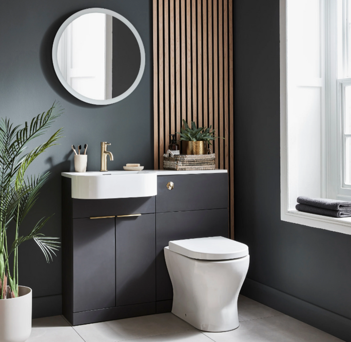 Kartell K-VIT Fusion P-Shaped 1010mm 2 Door Furniture Pack Matt Dark Grey, Left Hand (FU500DO-DG-FUS1010LH-FU500WC-DG-ACC001N)