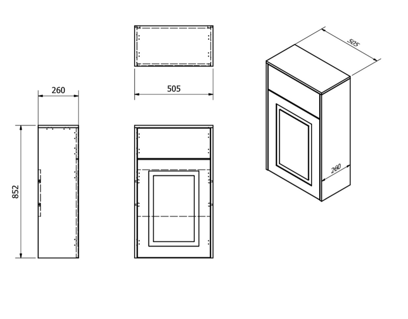 Kartell K-VIT 500mm WC Unit- Matt White (FUR508AS)