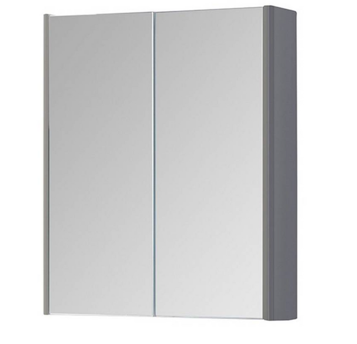 Kartell K-VIT Options 24 500mm Mirror Cabinet – White Gloss & Matt Cool Grey (OPT500MIR-WT) (OPT500MIR-CG)