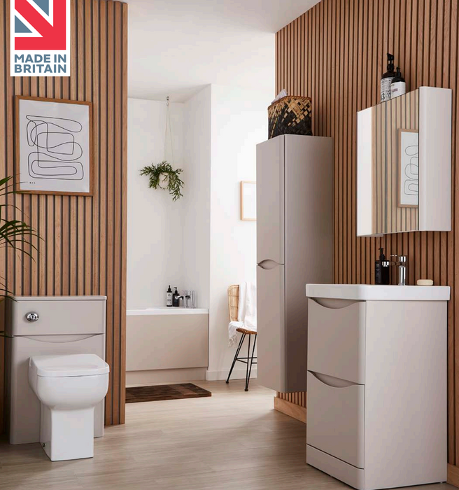 Kartell K-VIT Arc  Mirror Cabinet 500mm 600mm & 800mm- Matt Cashmere (ARC500MIR-C)(ARC600MIR-C)(ARC800MIR-C)