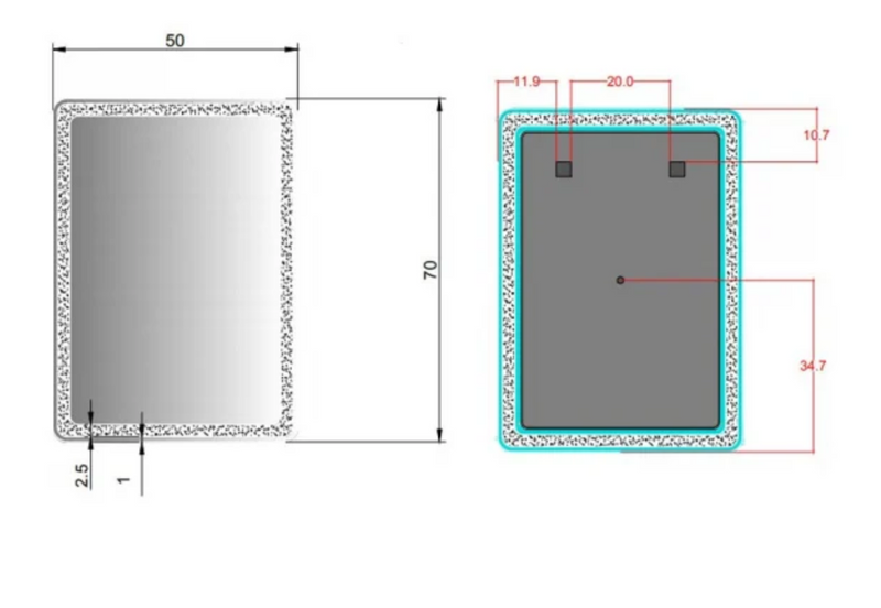 Kartell K-VIT Alder LED Mirror 700 x 500mm (MIR003)