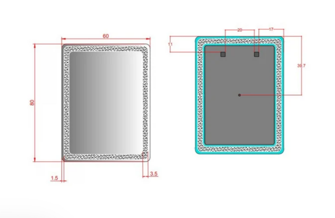 Kartell K-VIT Alder LED Mirror 800 x 600mm (MIR004)
