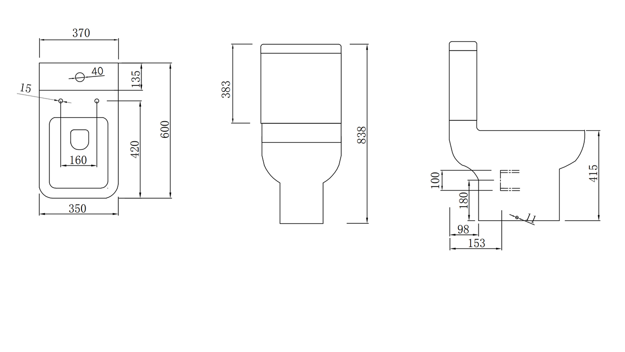 Kartell K-VIT Pure Close Coupled WC with Soft Close Seat (POT263PU-POT265PU)
