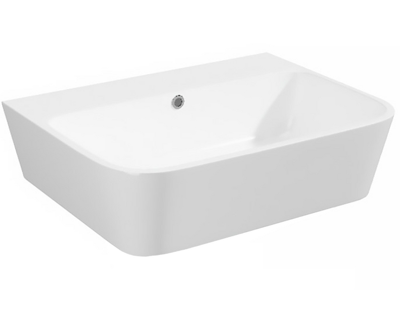 Kartell K-VIT Genoa Square 550mm 1 Tap Hole Basin - White (GEN009SQ)