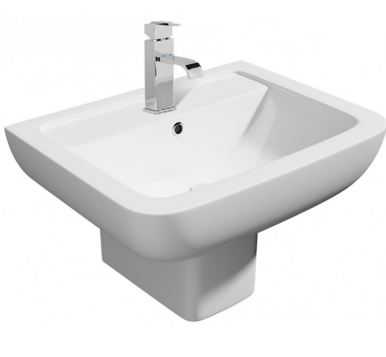 Kartell K-VIT Trim 550mm One Tap Hole Basin – With Full or Semi Pedestal (POT470TR- POT453SE- POT454SE)