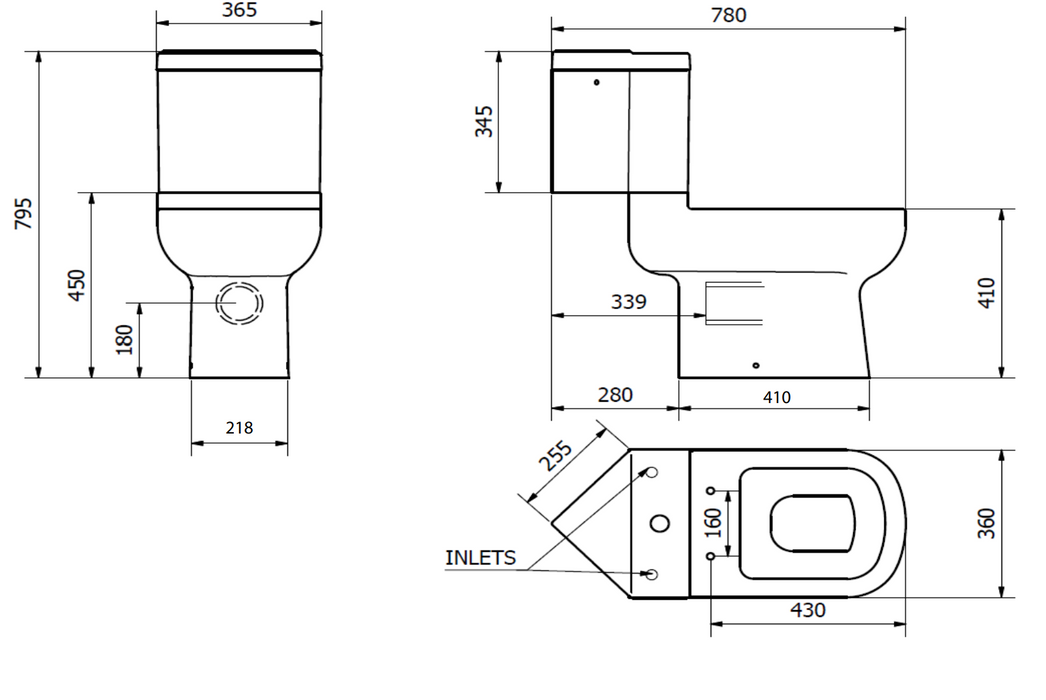 Kartell K-VIT Studio Close Coupled WC Pan (POT293ST)