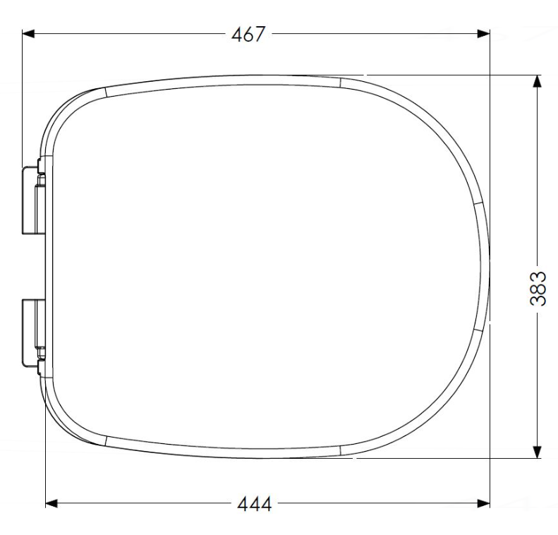 AKW Blue Ergonomic Toilet Seat With Lid (23124)