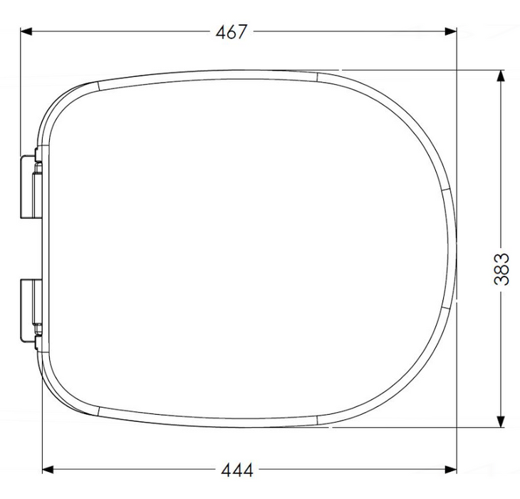 AKW Blue Ergonomic Toilet Seat With Lid (23124)