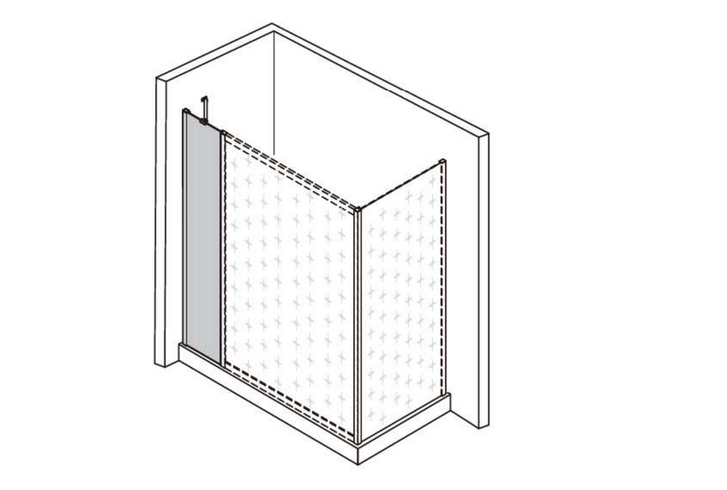 Impey Coram Premier 8 Inline Panel 600mm Clear Glass Chrome (P8ILB60CUC)
