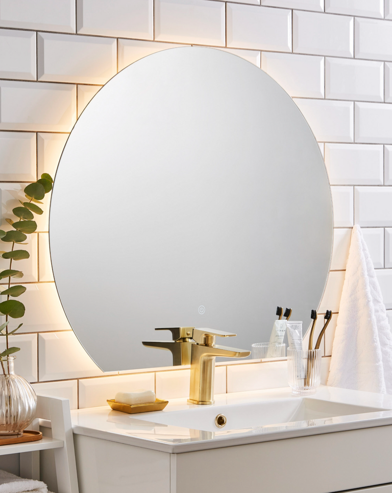 Kartell K-VIT Eclipse 800x700mm Semi Round LED Mirror- Chrome (EC8070)