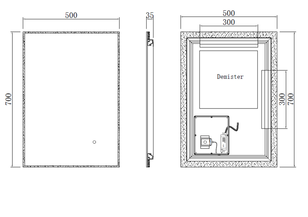 Kartell K-VIT Seattle LED Mirror-Chrome (SE5070)(SE6080)