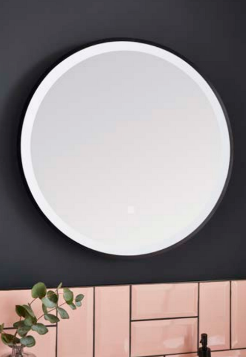 Kartell K-VIT Nero Round 600mm LED Mirror-Black (NE60)