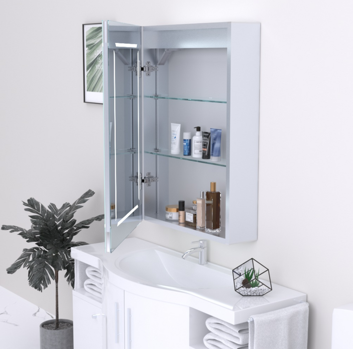 Kartell K-VIT Link 500x700mm LED Mirror Cabinet-Chrome (LI5070MC)