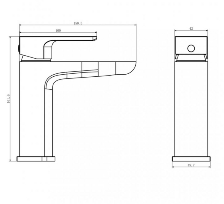 Kartell K-VIT Kolt Mono Basin Mixer Brushed Brass (TAP320KBB)