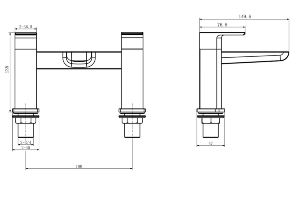 Kartell K-VIT Kolt Bath Filler Matt Black (TAP314KBL)