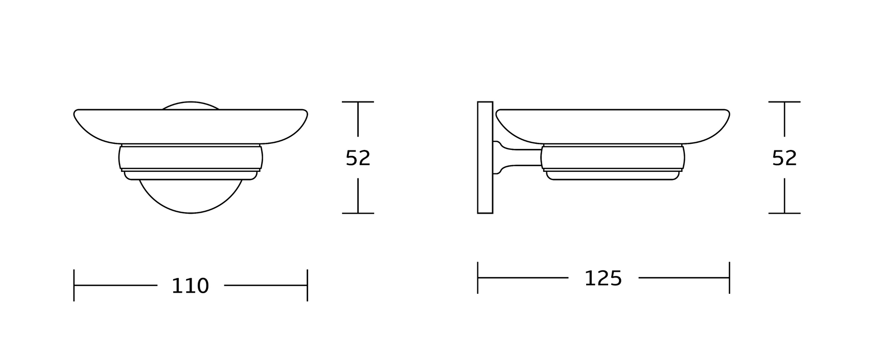 Kartell K-VIT Plan Soap Dish Chrome (ACC123)