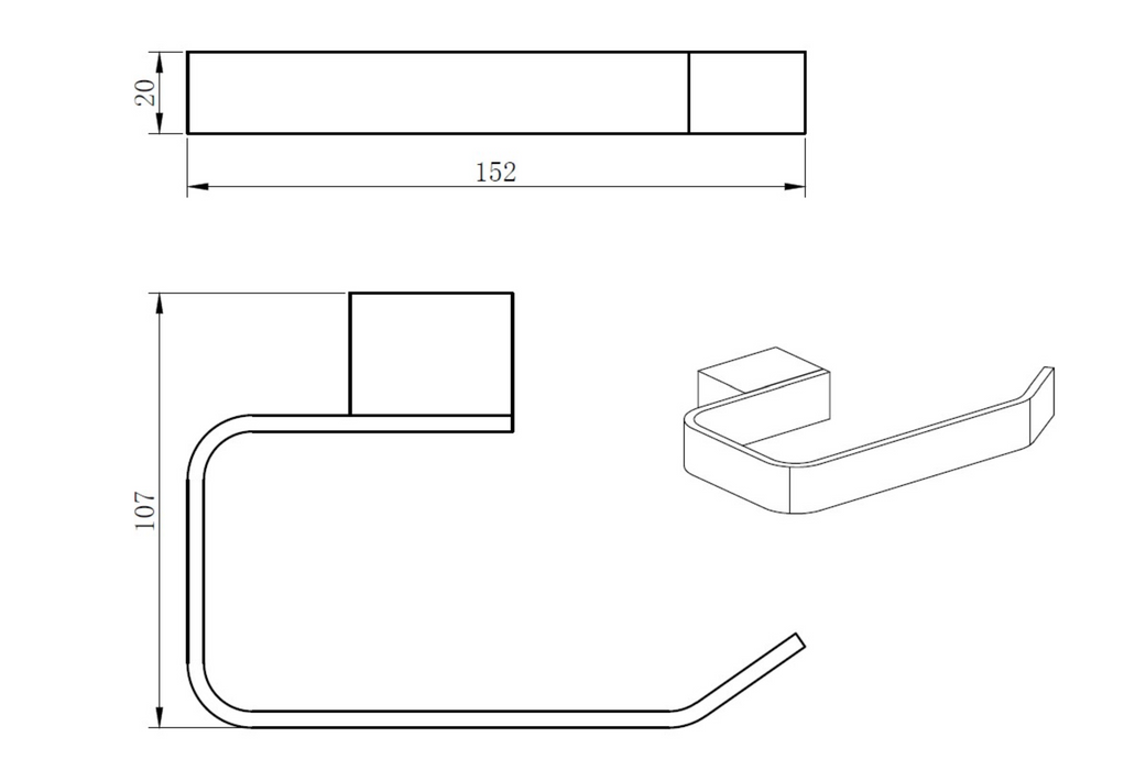Kartell K-VIT Premium Paper Holder Chrome (ACC302)