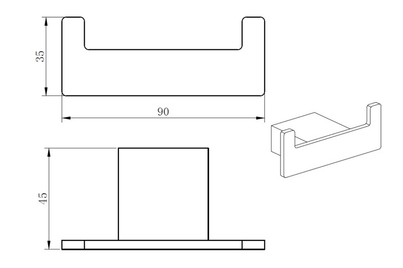 Kartell K-VIT Premium Robe Hook Matt Black (ACC314)