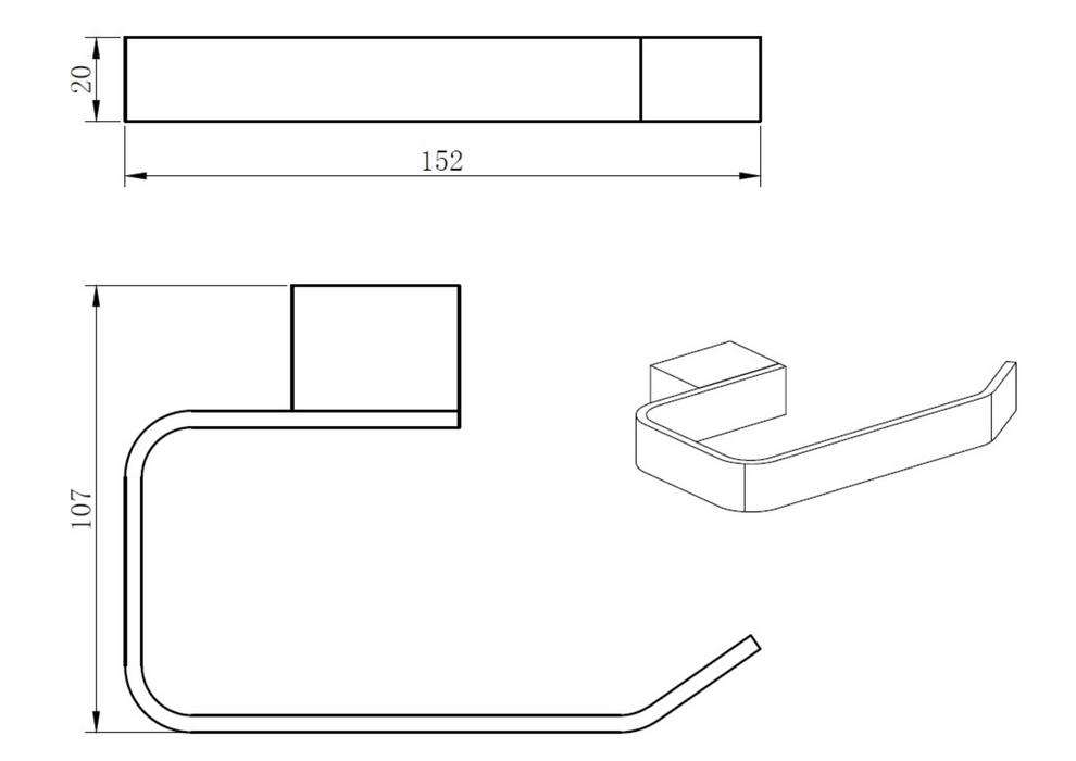 Kartell K-VIT Premium Paper Holder Brushed Brass (ACC332)