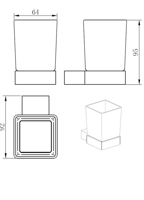 Kartell K-VIT Premium Tumbler Holder Brushed Brass (ACC335)