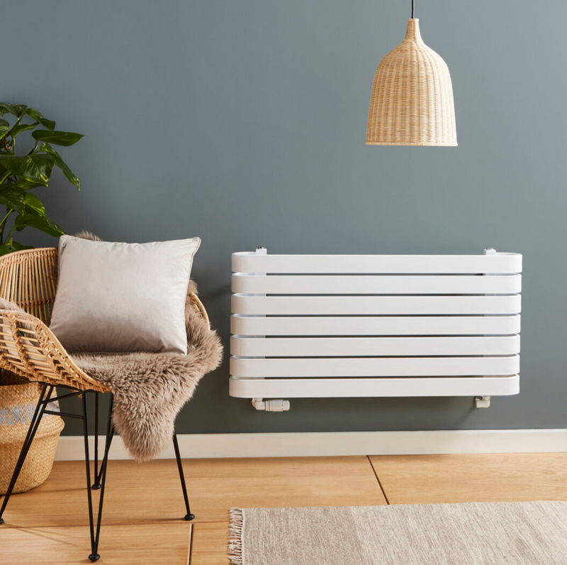 Kartell K-VIT Denver Designer Radiator 1000x500mm Textured Grey and White Gloss (DEN500-1000A)(DEN500-1000WT)