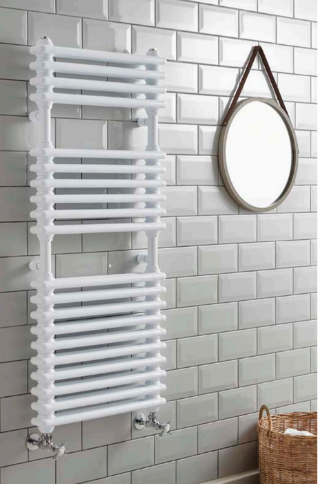 Kartell K-VIT Kolumn Towel Rail 1140mm x 500 Anthracite and White Gloss (KOL1140-500A)(KOL1140-500WT)