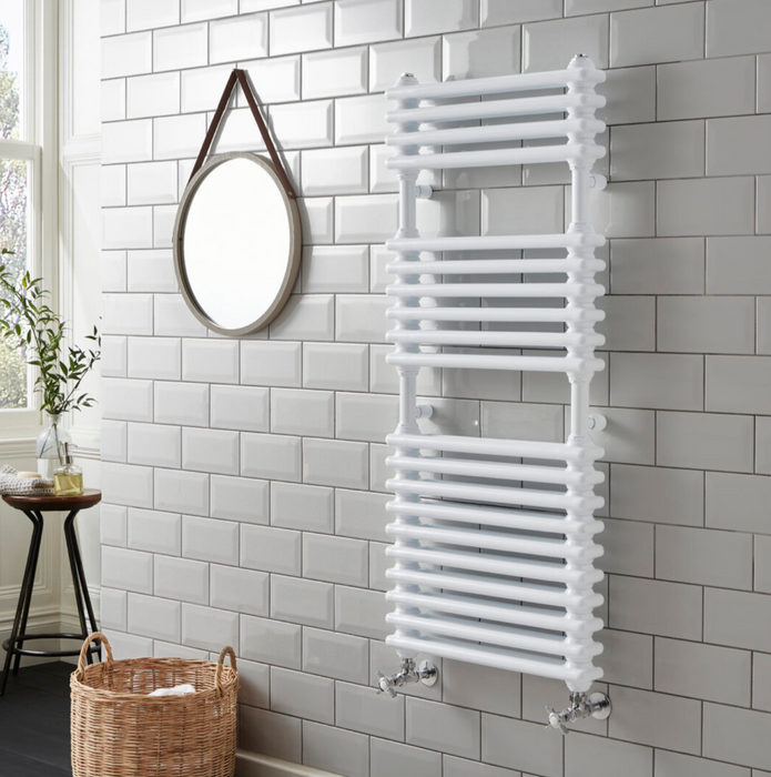 Kartell K-VIT Kolumn Towel Rail 1140mm x 500 Anthracite and White Gloss (KOL1140-500A)(KOL1140-500WT)