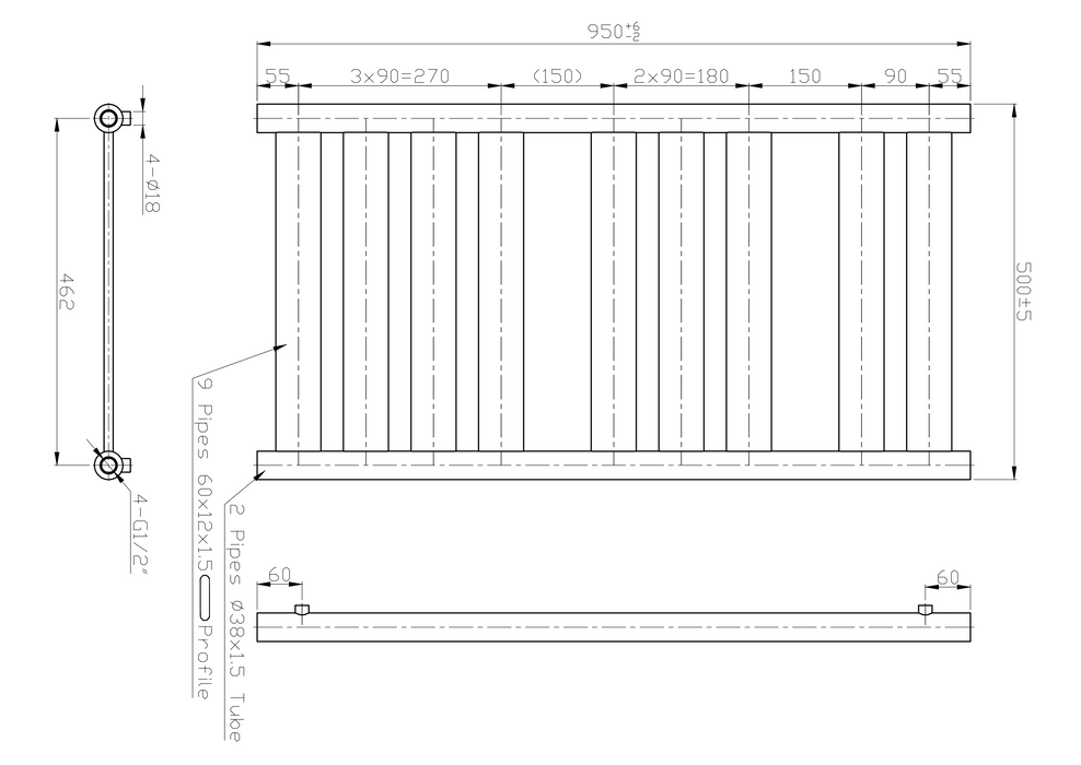 Kartell K-VIT Newark Design Radiator Chrome (EWR)(EWR-1)