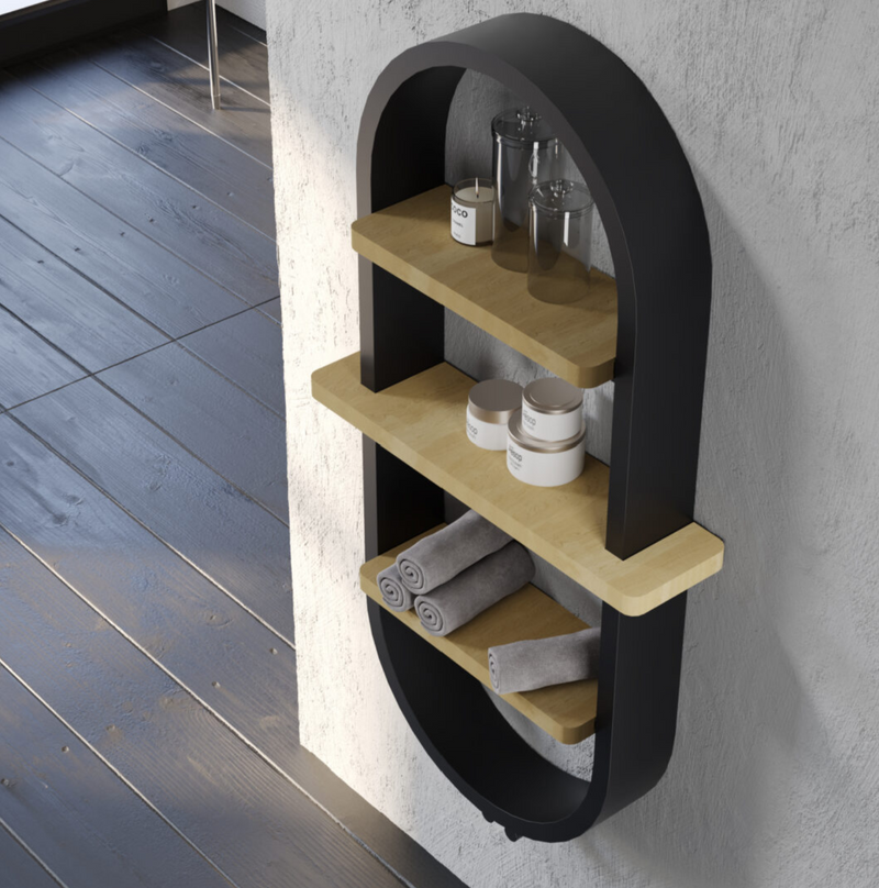 Kartell K-VIT Vaughan Towel Rail 1175x500mm Matt White and Matt Black (ALTWL-11-512-WT)(ALTWL-11-512-BK)