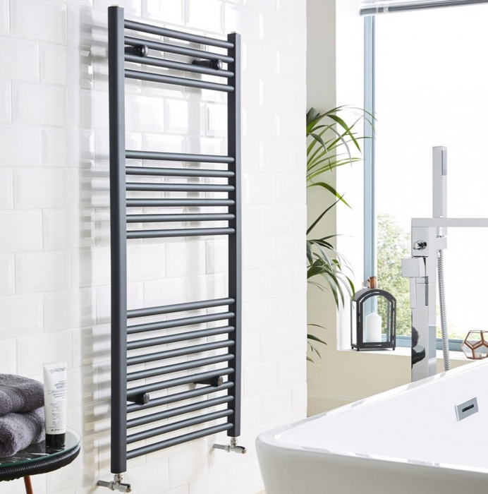 Kartell K-VIT K-Rail 22mm Straight Heated Towel Rail Textured Grey (STR416A)(STR516A)(STR616A)