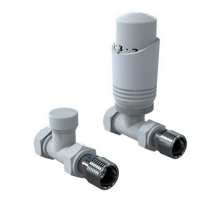 Kartell K-Design Straight Twin Valve Pack Chrome (CR-TRV201S)