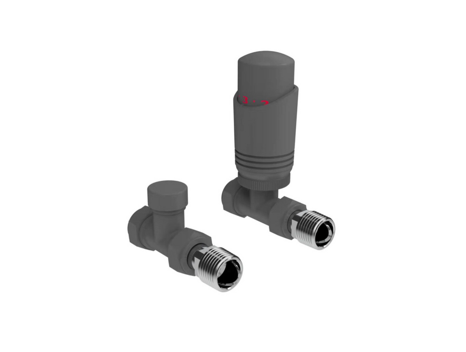 Kartell K-Design Straight Twin Valve Pack Chrome (CR-TRV201S)