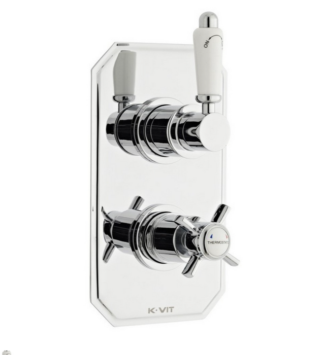 Kartell K-Vit Klassique Option 1 Thermostatic Concealed Shower with Adjustable Slide Rail Kit (SHO042KL)(SHO100SR)(SHO092OE)