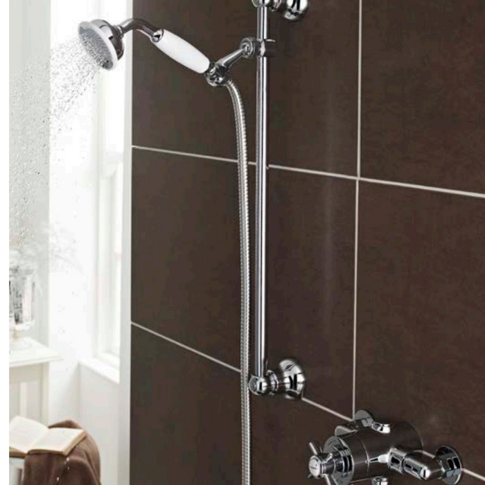 Kartell K-VIT Klassique Option 4 Thermostatic Exposed Shower with Adjustable Slide Rail Kit (SHO044KL)(SHO100SR)