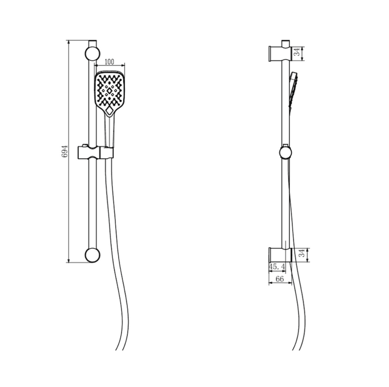 Kartell K-VIT Kolt Slide Rail Kit – Brushed Nickel (SHO332KBN)