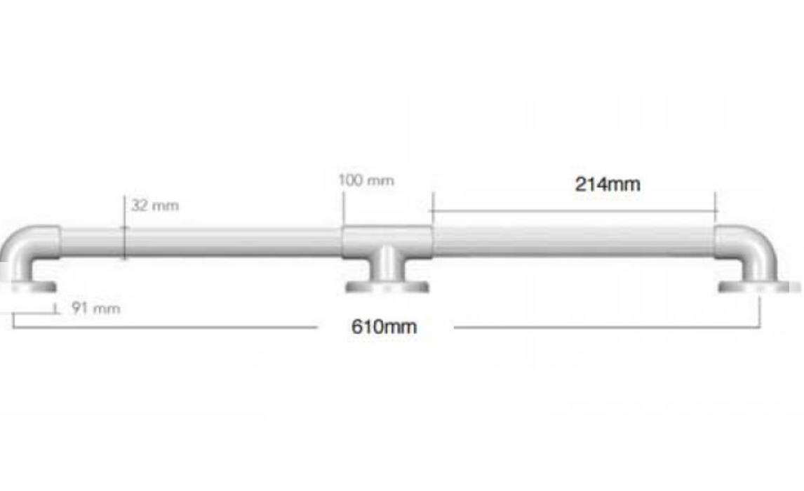 AKW 1900 Series Heavy Duty Grab Rail (All Sizes)