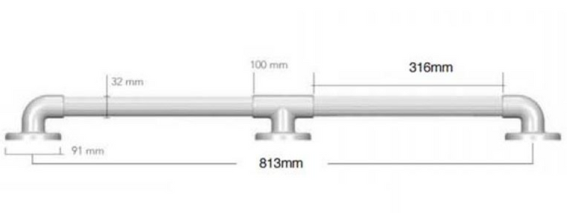AKW 1900 Series Heavy Duty Grab Rail (All Sizes)