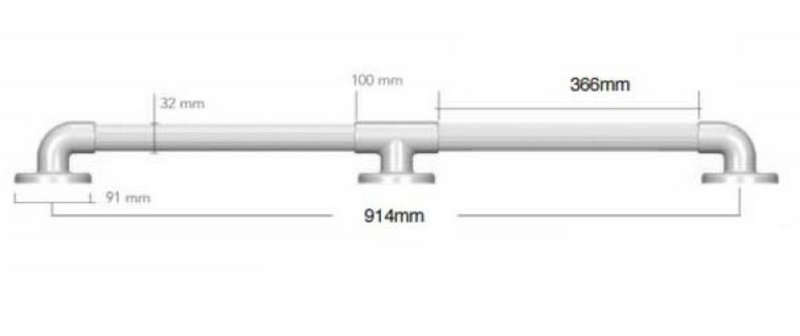 AKW 1900 Series Heavy Duty Grab Rail (All Sizes)