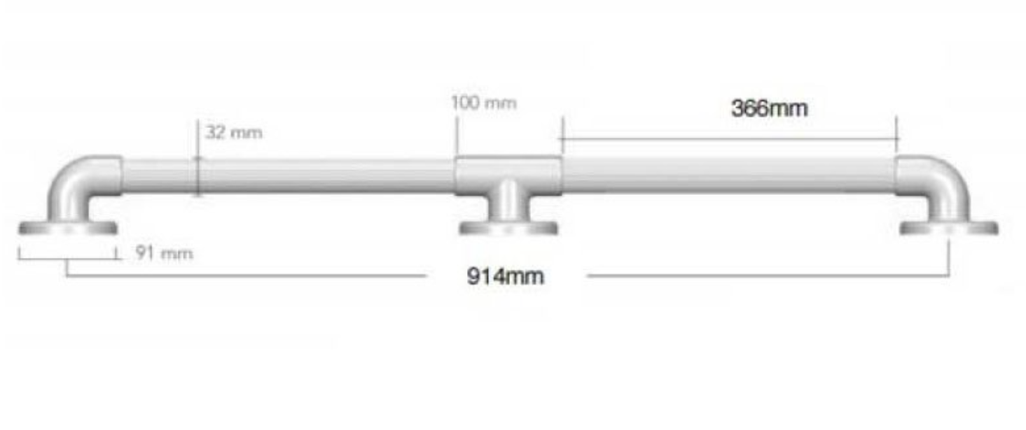 AKW 1900 Series Heavy Duty Grab Rail (All Sizes)