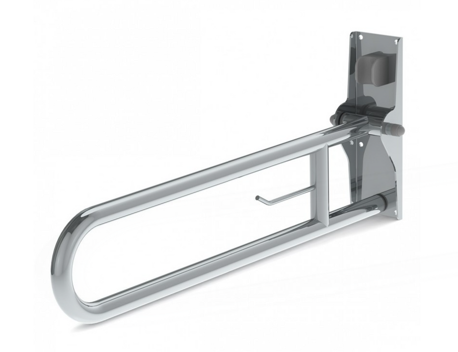 AKW 1800 Series Hinged Fold-Up Double Hairpin Rail (32mm) Stainless Steel (01811SS-LS)