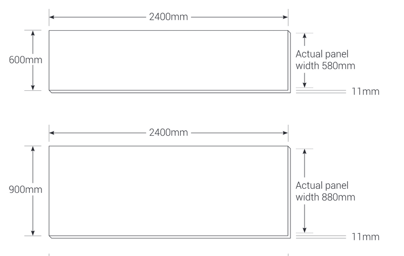 AKW Origins Bathroom Wall Panel (Tongue & Groove) - Various Widths and Colours
