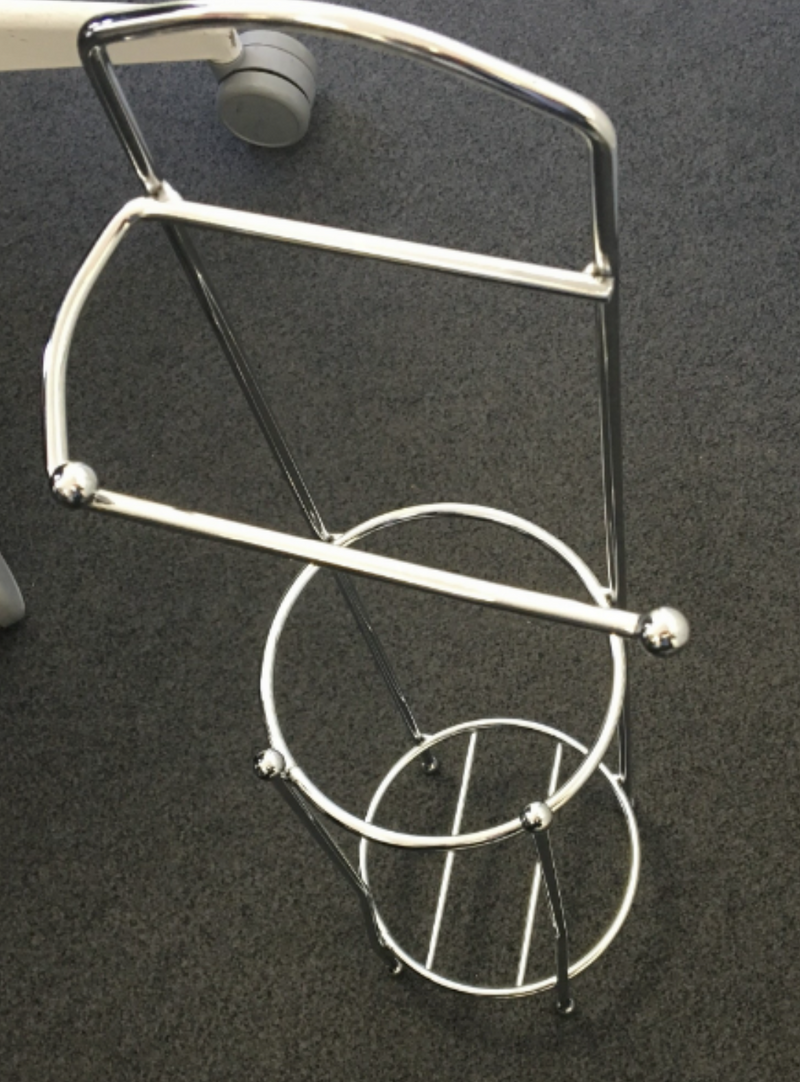 AKW Free Standing Toilet Roll Holder Silver (23651)