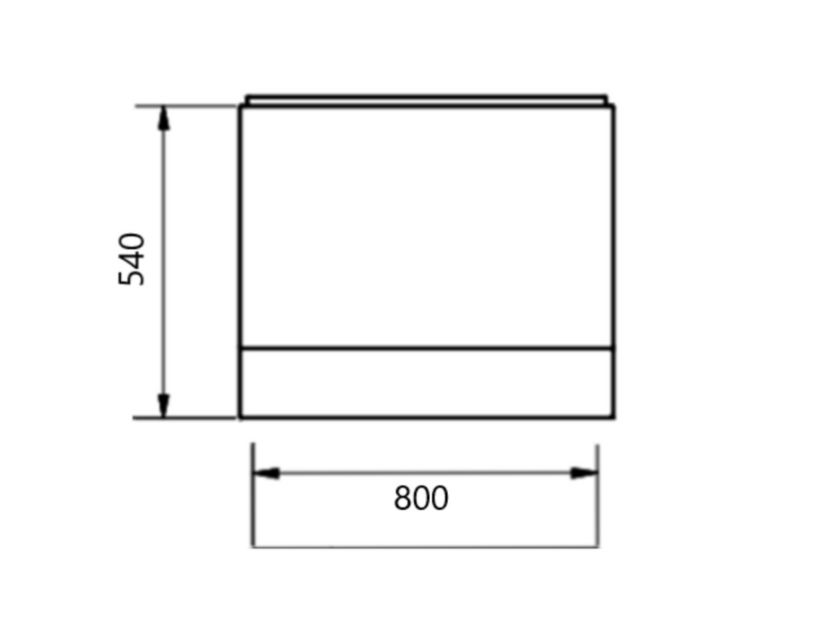 Kartell K-VIT Ultimate Reinforced End Panel 800mm x 540mm (UEP800540)