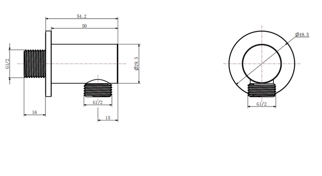 Kartell K-VIT Nero Round Option 3 Concealed Shower with Adjustable Slide Rail Kit (SHO045NR-SHO057NR-SHO088NR)