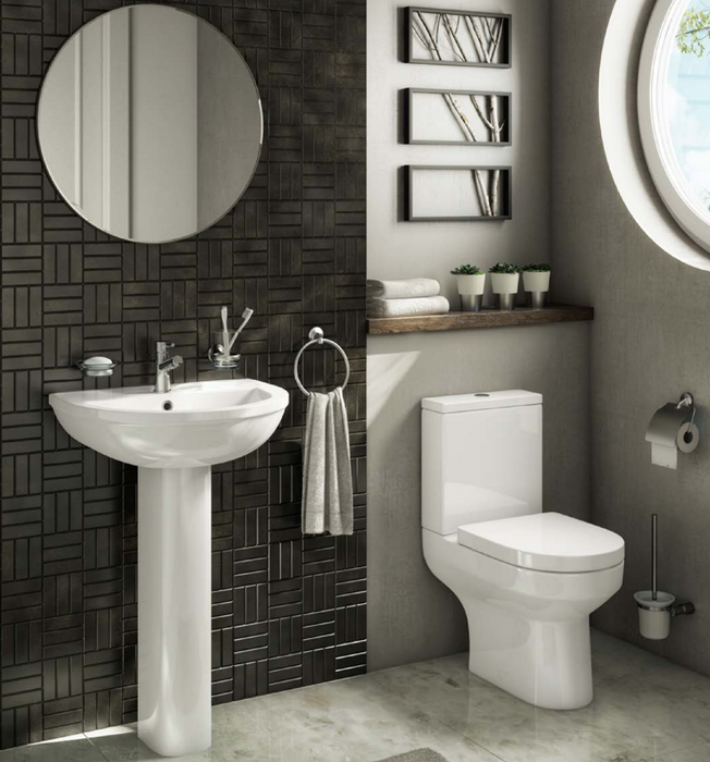 Kartell K-VIT Bijoux Comfort Height Close Coupled WC Pan - White Gloss (BJX-COM)