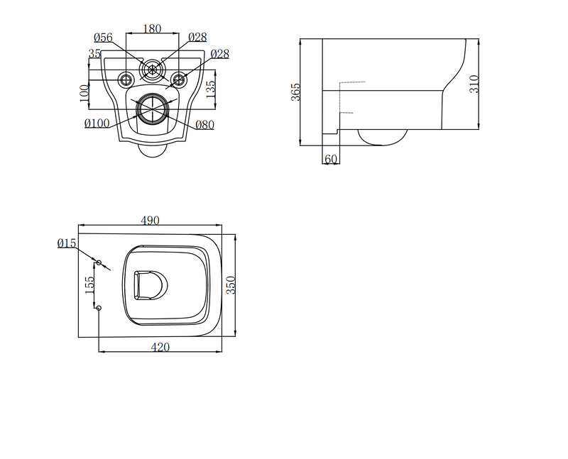 Kartell K-VIT Korsika Wall Hung WC Pan (POT671KO)