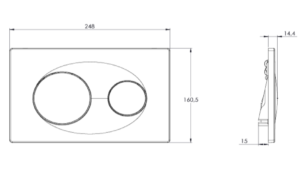 Kartell K-VIT Keytec Matt Black Flushplate (ACC014)