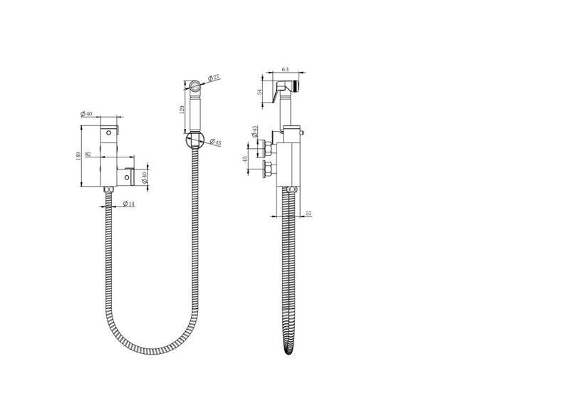 Kartell K-VIT Round Douche Kit With Thermostatic Mixing Valve Brass Bodied Spray Head-Brushed Brass (SHO051DB)
